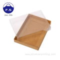 Transparent PVC Cover Clear Lid Kraft Paper Box